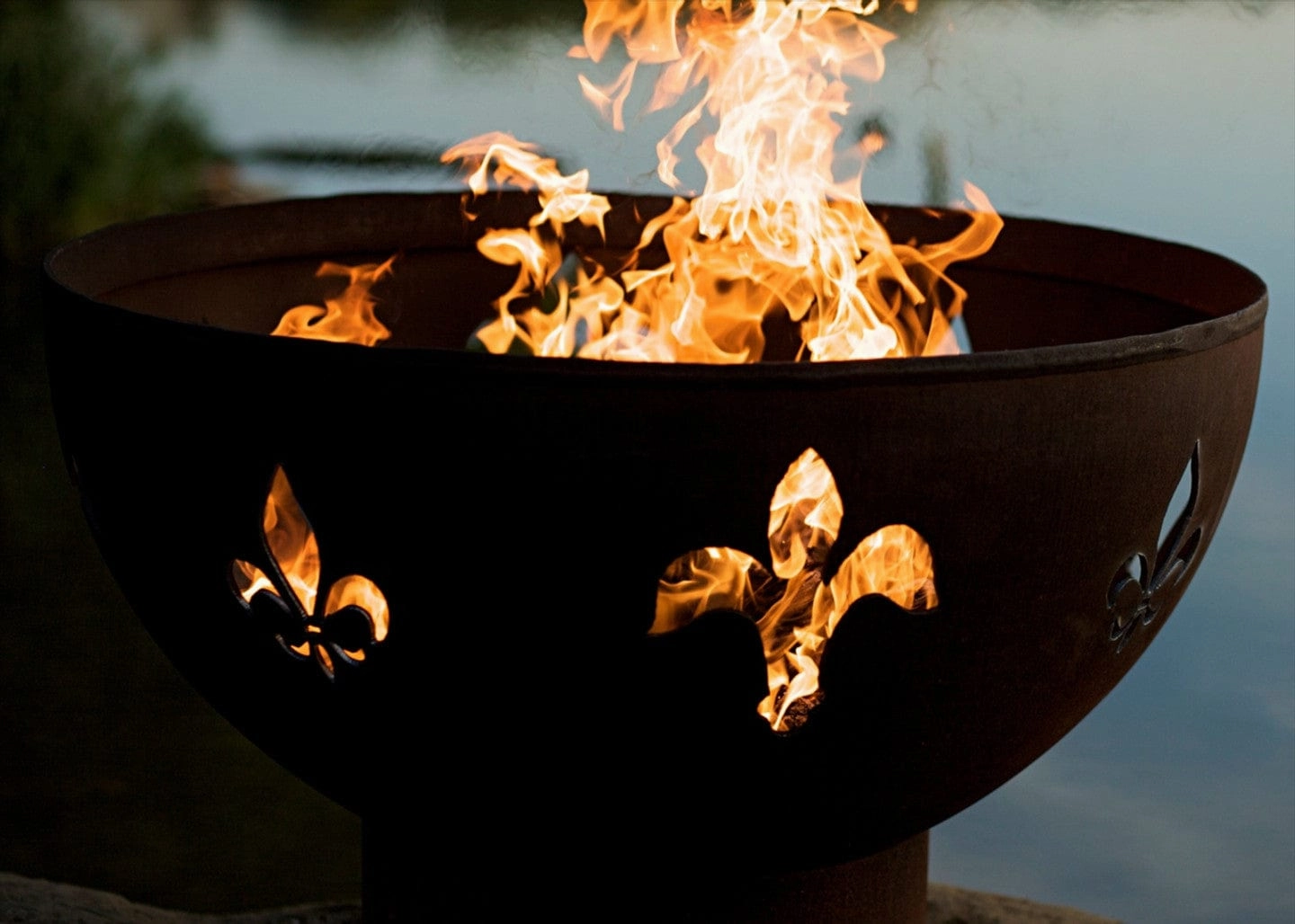 Fire Pit Art Fleur de Lis 36-inch Electric AWEIS Fire Pit - Fleur De Lis-PENTA24-200K BTU-AWEIS