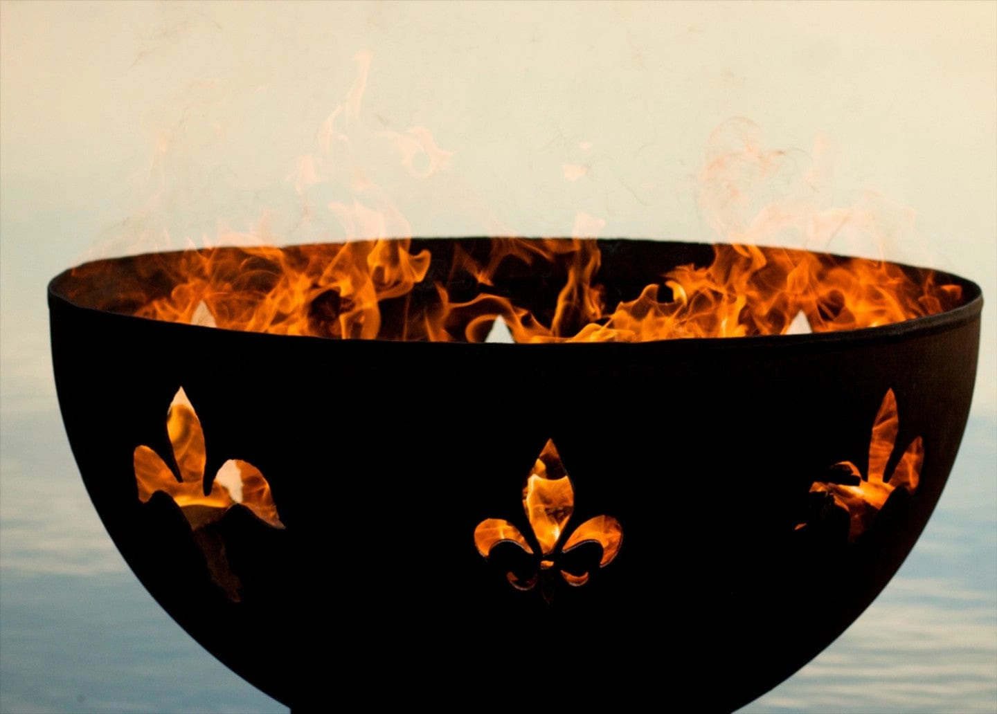 Fire Pit Art Fleur de Lis 36-inch Electric AWEIS Fire Pit - Fleur De Lis-PENTA24-200K BTU-AWEIS