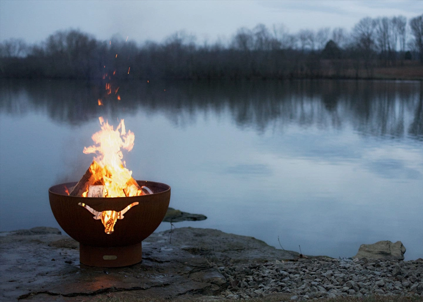 Fire Pit Art Longhorn 36-inch Wood Burning Fire Pit - LH