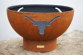 Fire Pit Art Longhorn 36-inch Wood Burning Fire Pit - LHportable outdoor fire pit with lid