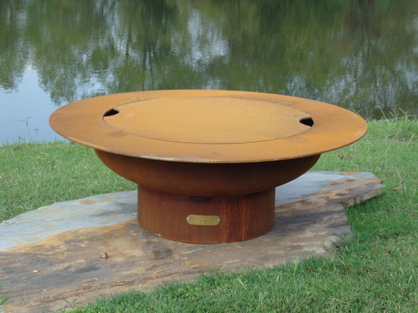 Fire Pit Art Magnum w/lid 54-inch Gas Fire Pit - MAG/LIDportable outdoor fire pit with lid