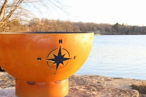 Fire Pit Art Navigator 36-inch Gas Fire Pit - NAVportable outdoor fire pit with lid