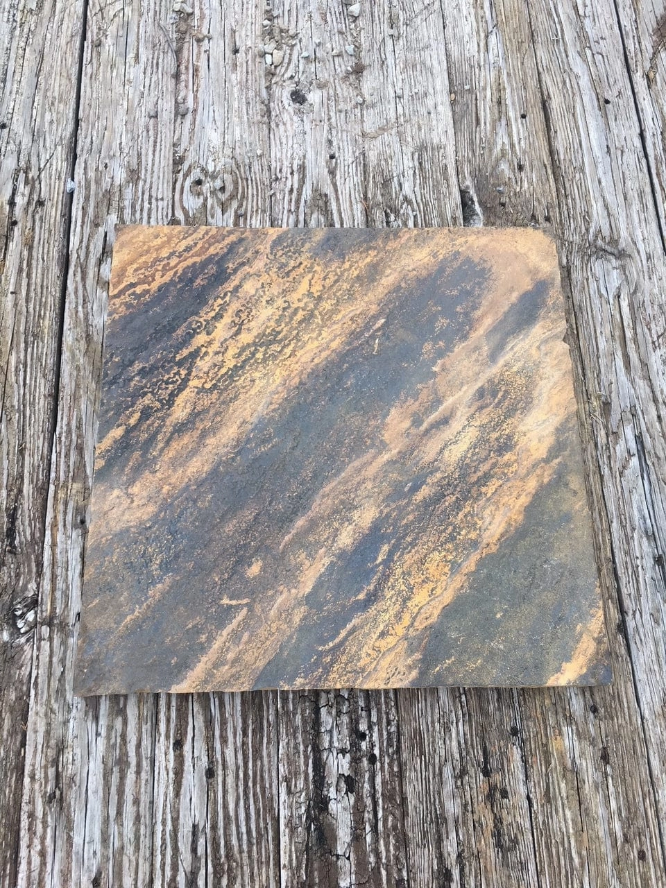 Fire Pit Art Stone Base Crab Orchard Stone STONEFireproof mat for under fire pit