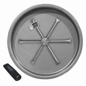 Firegear 19" Stainless Steel Round Pan Gas Fire Pit Insert FPB-19RBSTFSportable outdoor fire pit with lid