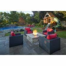 Firegear 20" Stainless Steel Square Pan Gas Fire Pit Insert FPB-20SBSTFS-N