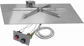 Firegear 20" Stainless Steel Square Pan Gas Fire Pit Insert FPB-20SBSTFS-Nportable outdoor fire pit with lid
