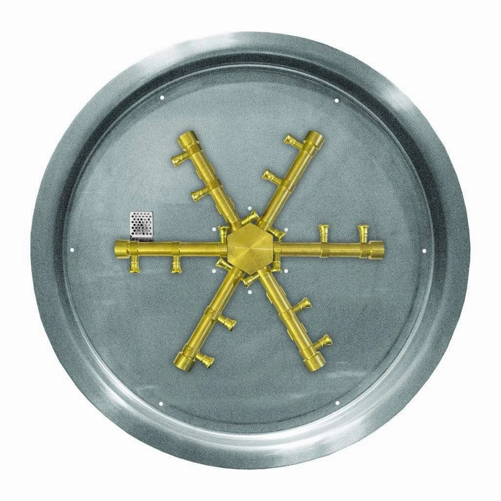 Firegear 25" Round Drop-In Pan Brass Burning Spur FPB-25RPSBR21AWS