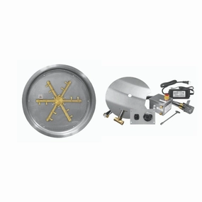 Firegear 25" Round Drop-In Pan Brass Burning Spur FPB-25RPSBR21AWSportable outdoor fire pit with lid