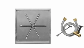 Firegear 26" SS Square Pan Gas Fire Pit Insert FPB-26SBS22MT-Nportable outdoor fire pit with lid