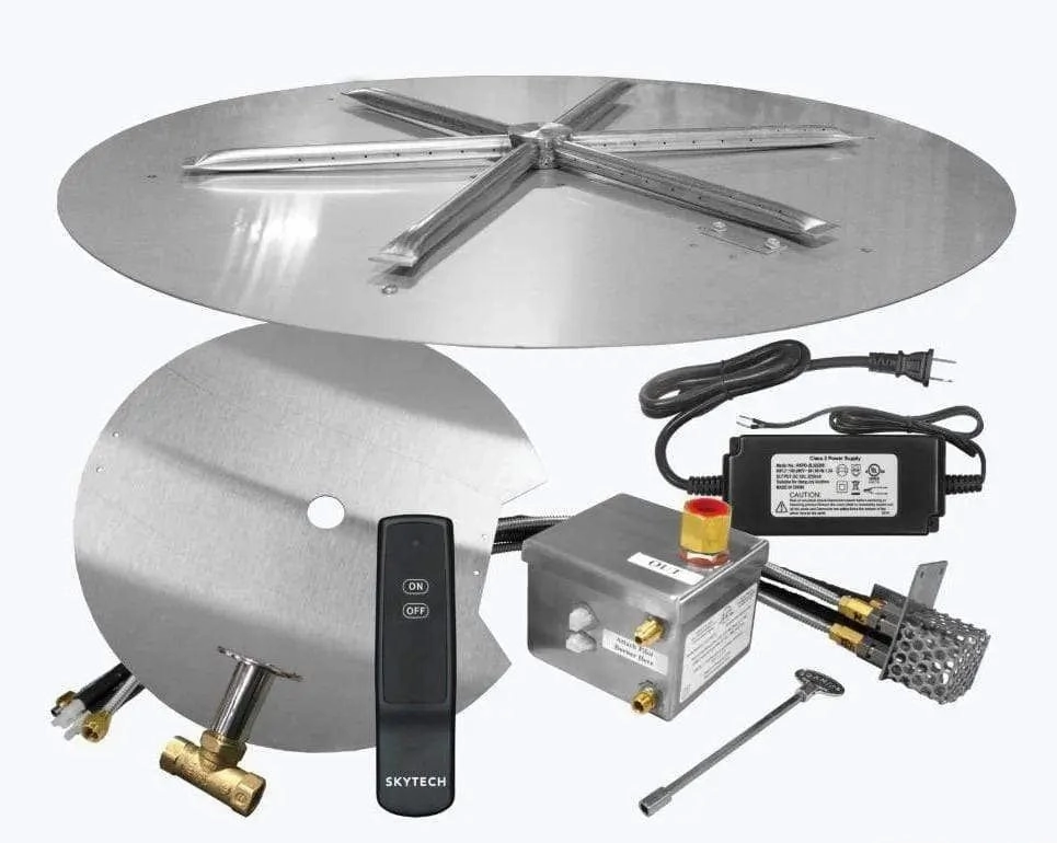 Firegear 26" Stainless Steel Round Disk Gas Fire Pit Kit with Remote FPB-26DBSAWSportable outdoor fire pit with lid