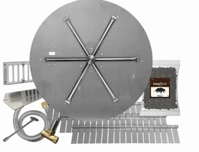 Firegear 29" SS Round Disk Paver Rdy Gas Fire Pit Kit FPB-29D22MTN-PKportable outdoor fire pit with lid