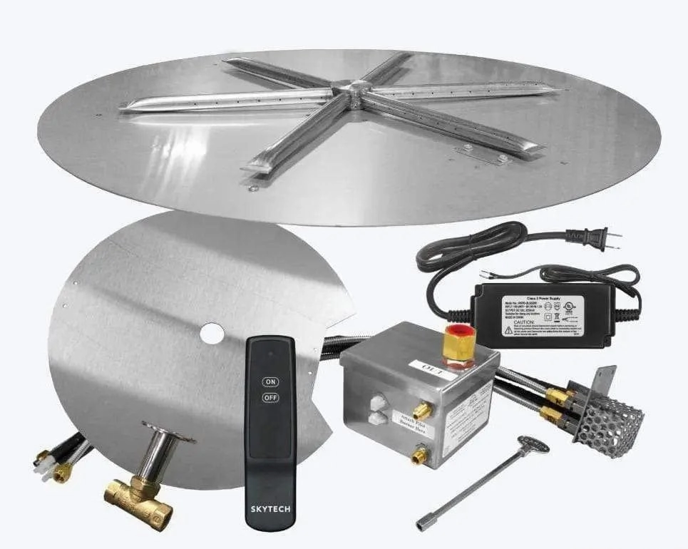 Firegear 29" Stainless Steel Round Disk Gas Fire Pit Kit with Remote FPB-29DBSAWSportable outdoor fire pit with lid