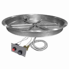 Firegear 29" Stainless Steel Round Pan Gas Fire Pit Insert FPB-29RBSTFSportable outdoor fire pit with lid