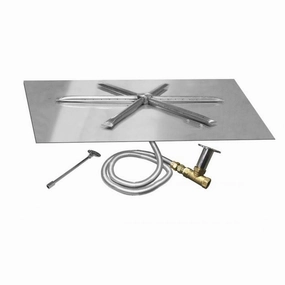 Firegear 30" SS Square Flat Pan Gas Fire Pit Insert FPB-30SFBS22MT-Nportable outdoor fire pit with lid