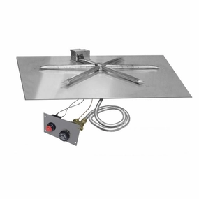 Firegear 30" SS Square Flat Pan Gas Fire Pit Insert FPB-30SFBSTMSI-Nportable outdoor fire pit with lid