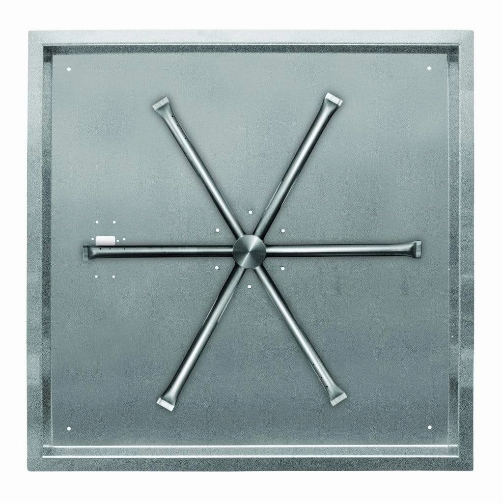 Firegear 32" Stainless Steel Square Pan Gas Fire Pit Insert FPB-32SBS31MT-N