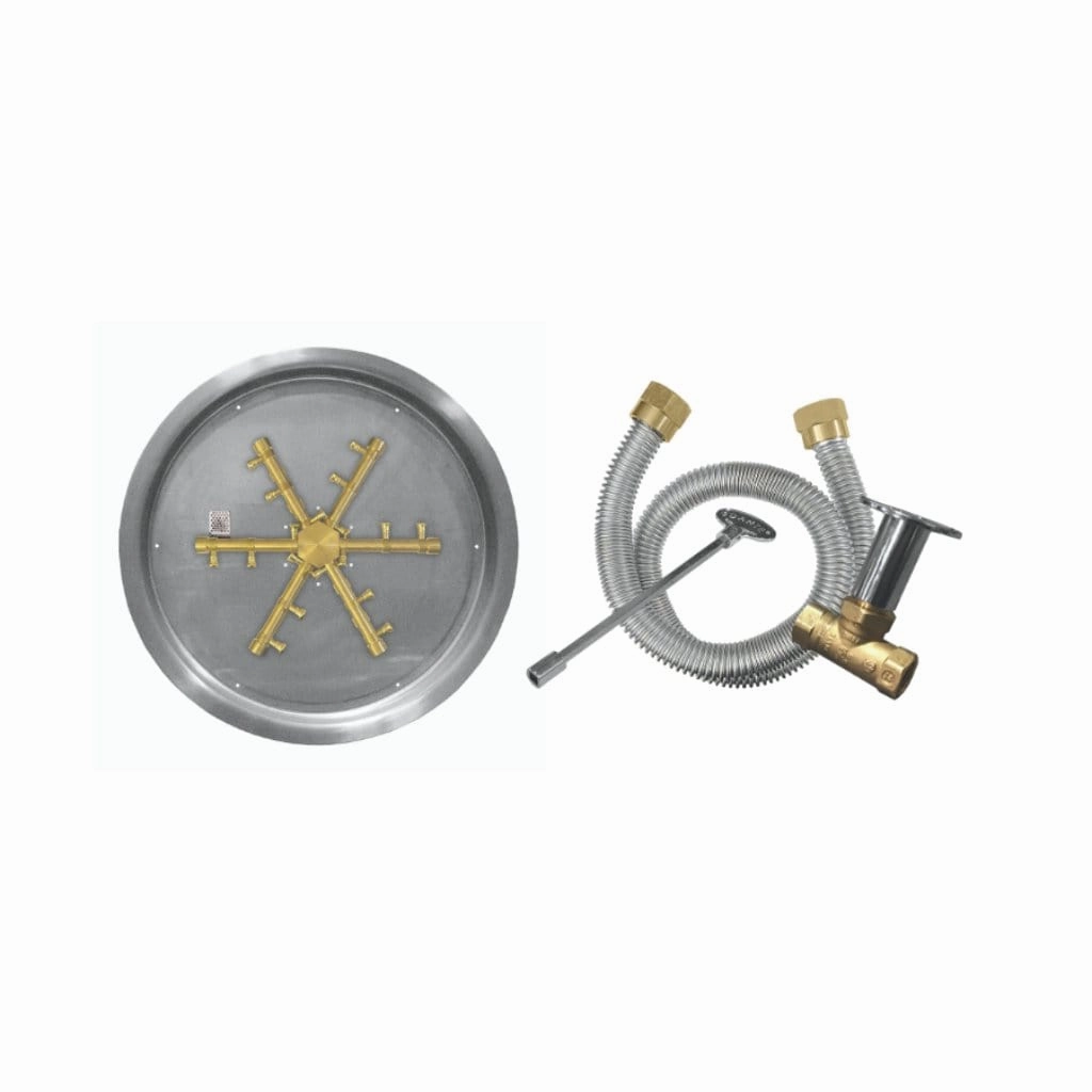 Firegear 33 Round Drop-In Series Brass Burning Spur Natural Gas FPB-33RPSBR21MTportable outdoor fire pit with lid