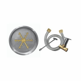 Firegear 33 Round Drop-In Series Brass Burning Spur Natural Gas FPB-33RPSBR21MTportable outdoor fire pit with lid