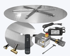 Firegear 34" Round Disk Gas Fire Pit Kit FPB-34DBSAWSportable outdoor fire pit with lid