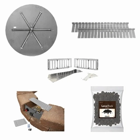 Firegear 34" Round Disk Paver Ready Gas Fire Pit Kit FPB-34DTMSIN-PKportable outdoor fire pit with lid