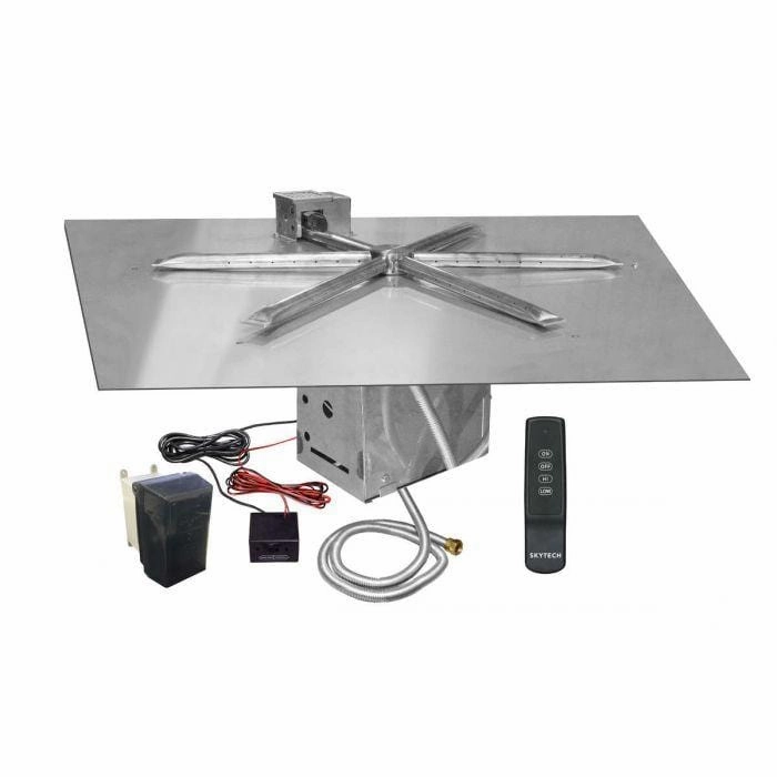 Firegear 34" Square Flat Pan Gas Fire Pit Insert FPB-34SFBS31MT-N
