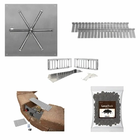 Firegear 40"Square Flat Pan Paver Ready Gas Fire Pit Kit FPB-40SFS36MTN-PKportable outdoor fire pit with lid