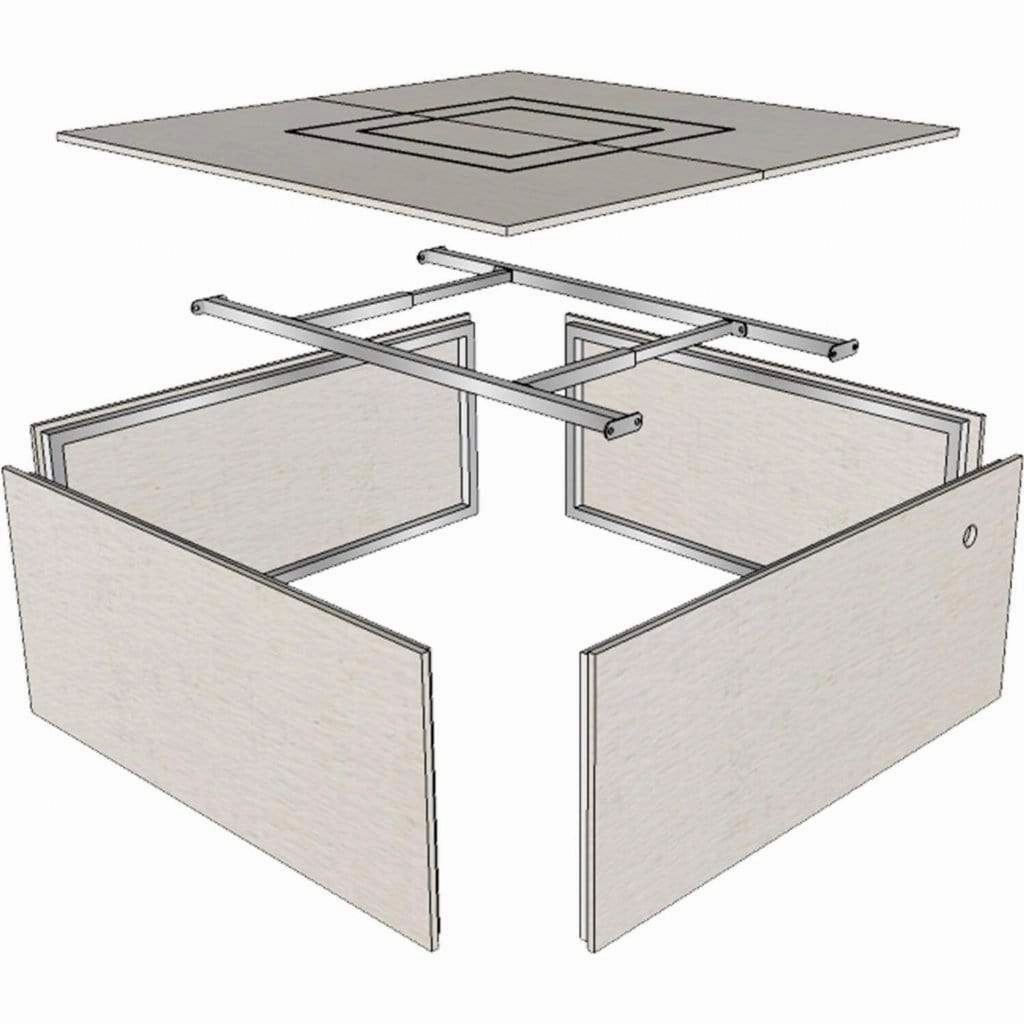 Firegear 42" Square Fire Pit Enclosure RTF-S42