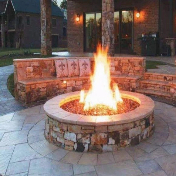 Firegear 44" Round Disc Gas Fire Pit Insert FPB-44DBS36MT-N