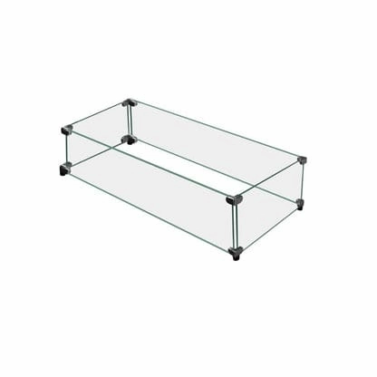 Firegear 77"x21" Linear Tempered Glass Windshield GWS-7721Fireproof mat for under fire pit
