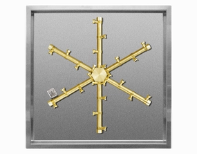 Firegear FPB Series 20 inch Brass Square Burning Spur Drop-In Burner FPB-20SPSBR14TPSIportable outdoor fire pit with lid