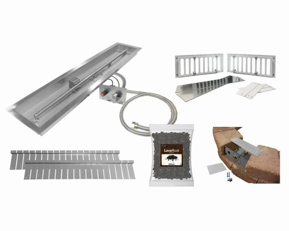 Firegear Line Of Fire 36" H Burner Patio Ready Fire Pit Kit LOF-36LHTMSIN-PKportable outdoor fire pit with lid