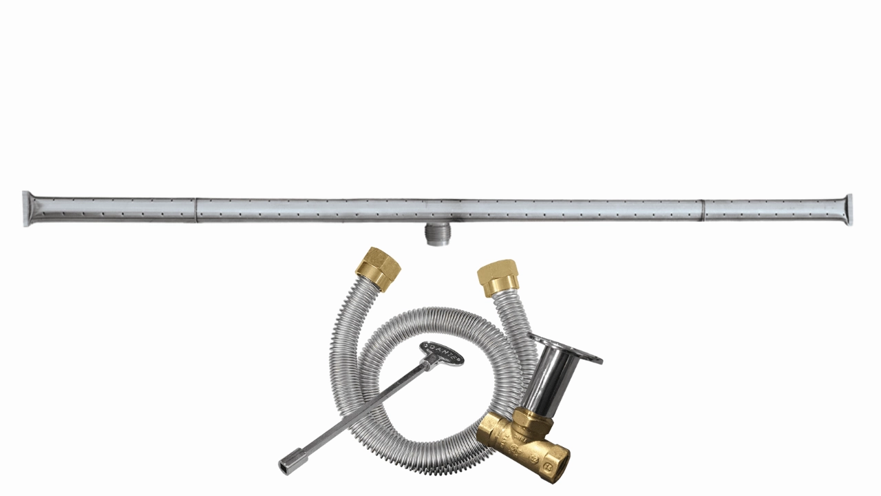 Firegear Stainless Steel 33-inch T Burner Kit FG-T-33SSKFireproof mat for under fire pit