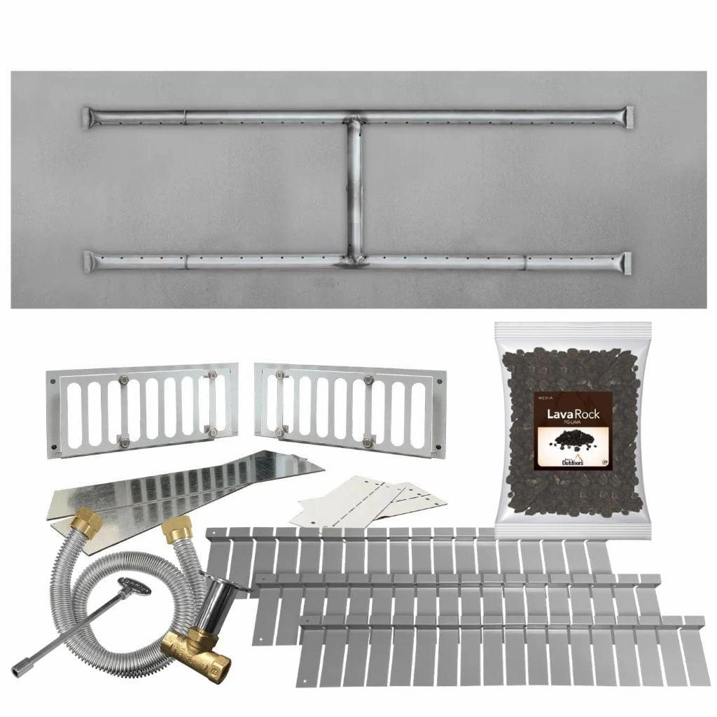 Firegear Stainless Steel Match Light Linear Flat Natural Gas 36-inch LOF-3614FHMTN-PKportable outdoor fire pit with lid