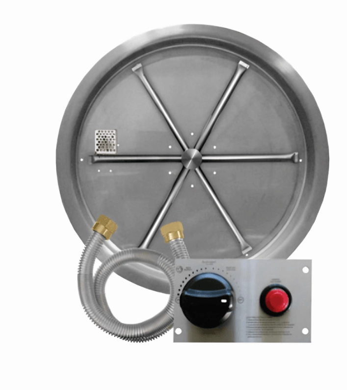 Firegear TPSI Round Drop-In Liquid Propane Fire Pit Burner FPB-29RBS22TPSI-Pportable outdoor fire pit with lid