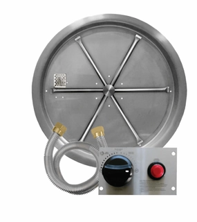 Firegear TPSI Round Drop-In Liquid Propane Fire Pit Burner FPB-29RBS22TPSI-Pportable outdoor fire pit with lid