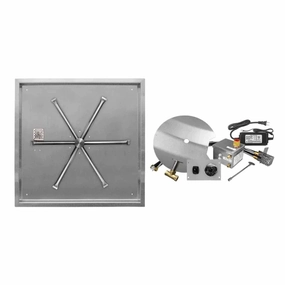 Firegear TPSI Square Flat Natural Gas Fire Pit Burner FPB-34SFBS31TPSI-Nportable outdoor fire pit with lid