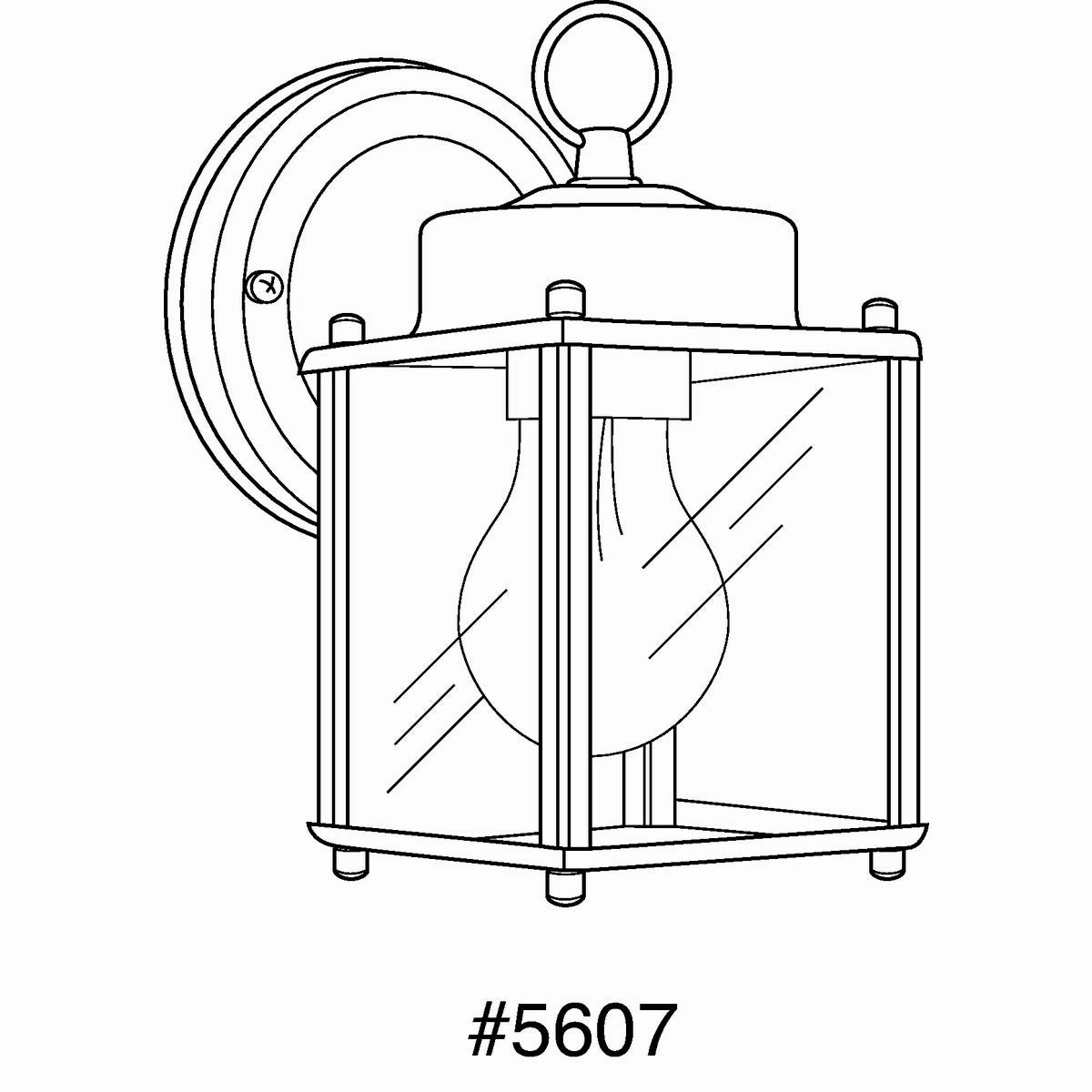 Flat Glass Lantern One Light Wall Lantern Brushed Nickel
