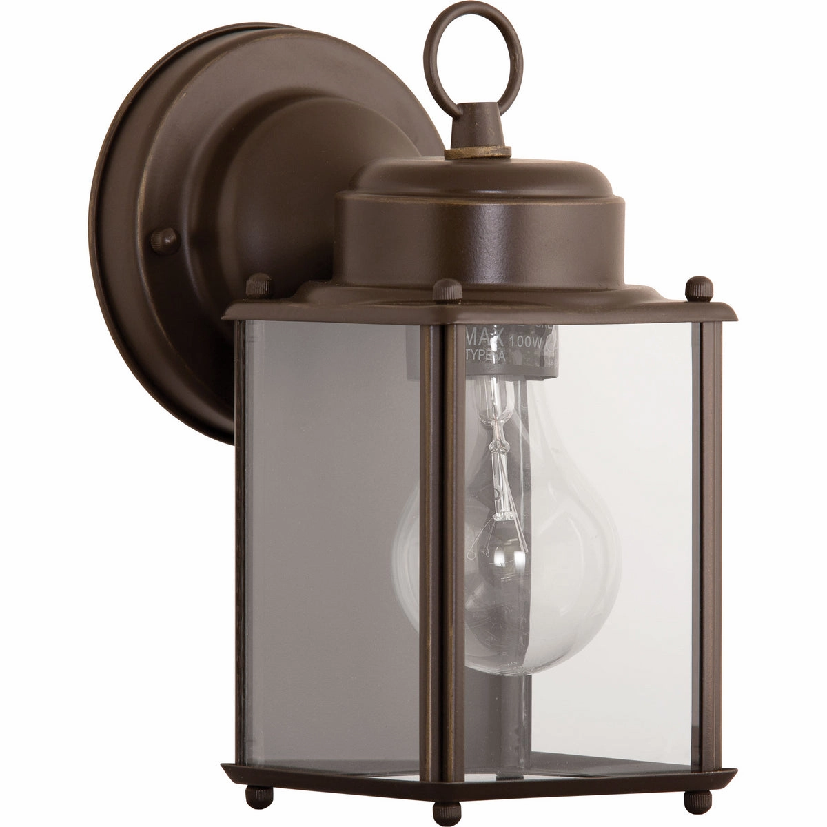 Flat Glass Lantern Outdoor Wall Light