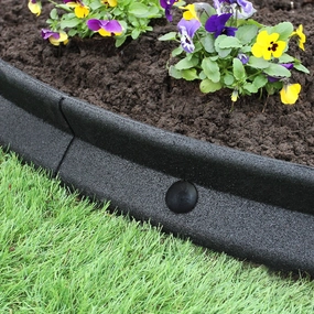 Flexible Lawn Edging Black 1.2m x 16 extra large ceramic garden planters