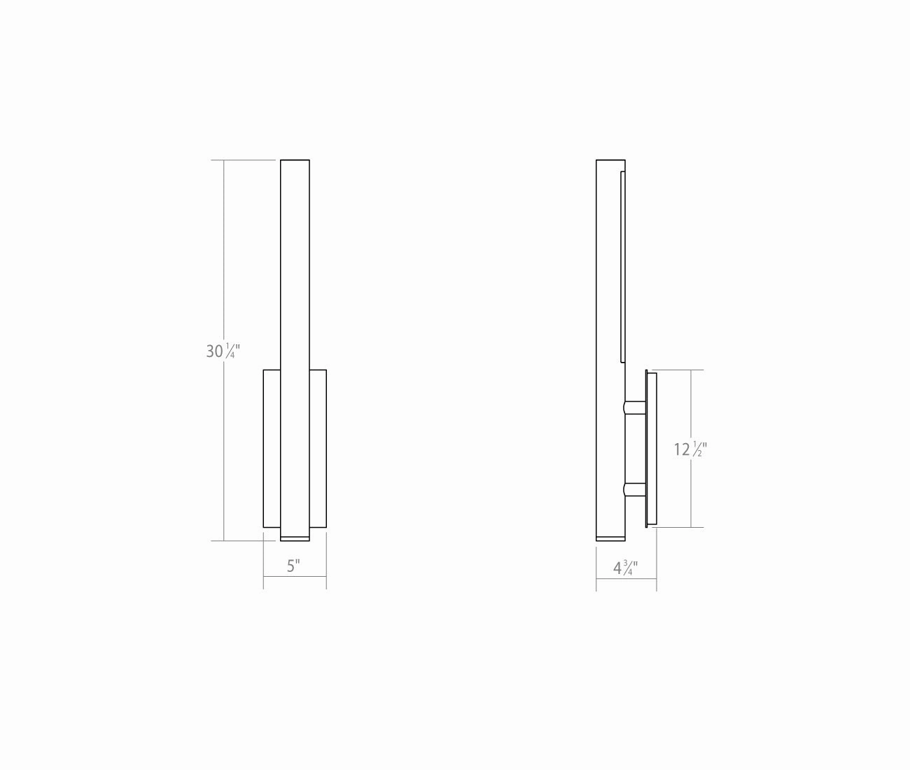 Flue LED Wall Sconce Textured Black