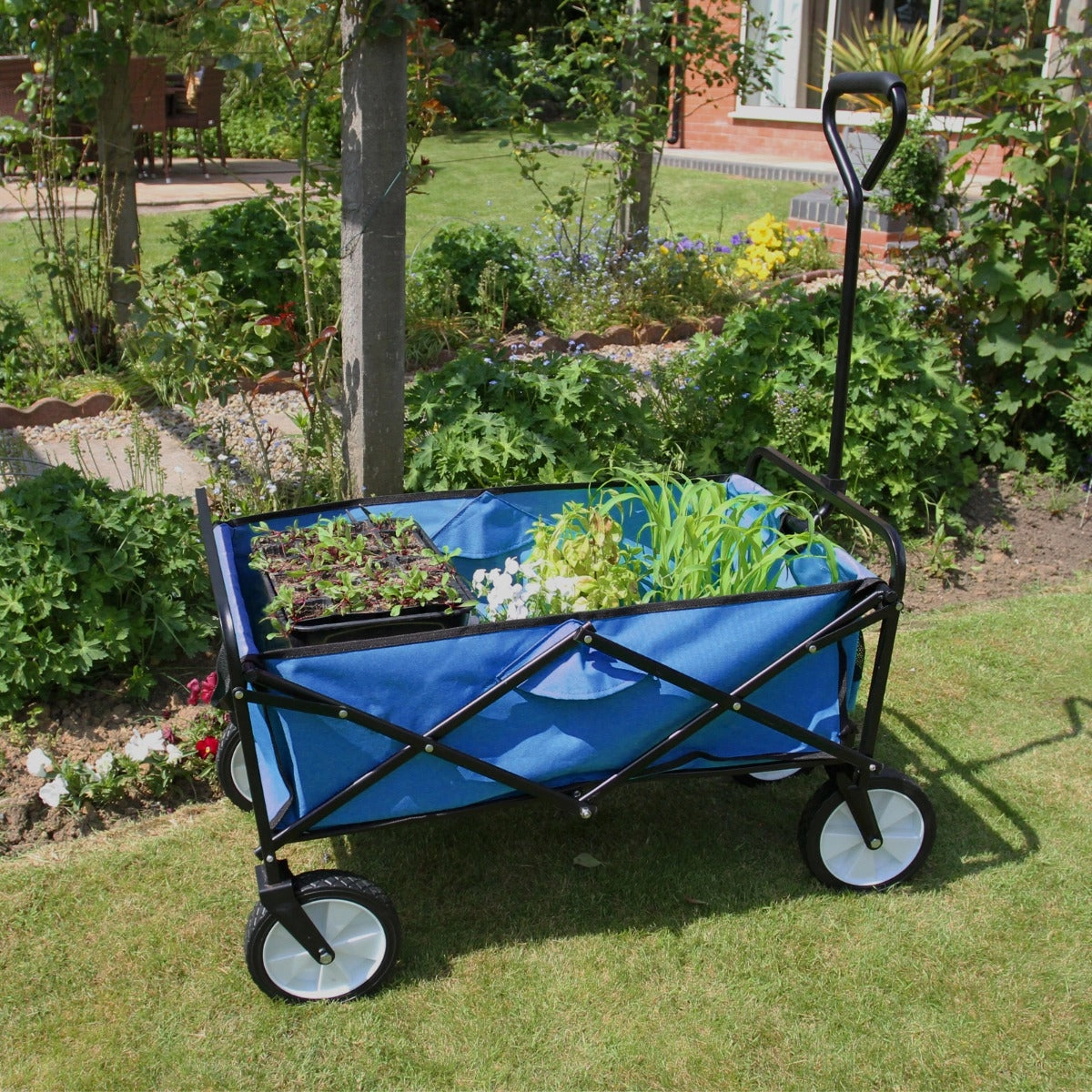 Foldable Garden Cart - Blue