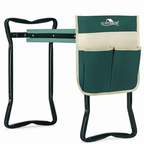 Folding Garden Kneeler and Seat Garden Bench Lightweight Garden Stools with Tool Pouch and Soft Kneeling Pad ergonomic garden hand tools for seniors