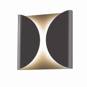 Folds LED Wall Sconce Textured BronzeOutdoor wall sconces with motion sensor