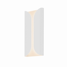 Folds LED Wall Sconce Textured WhiteOutdoor wall sconces with motion sensor