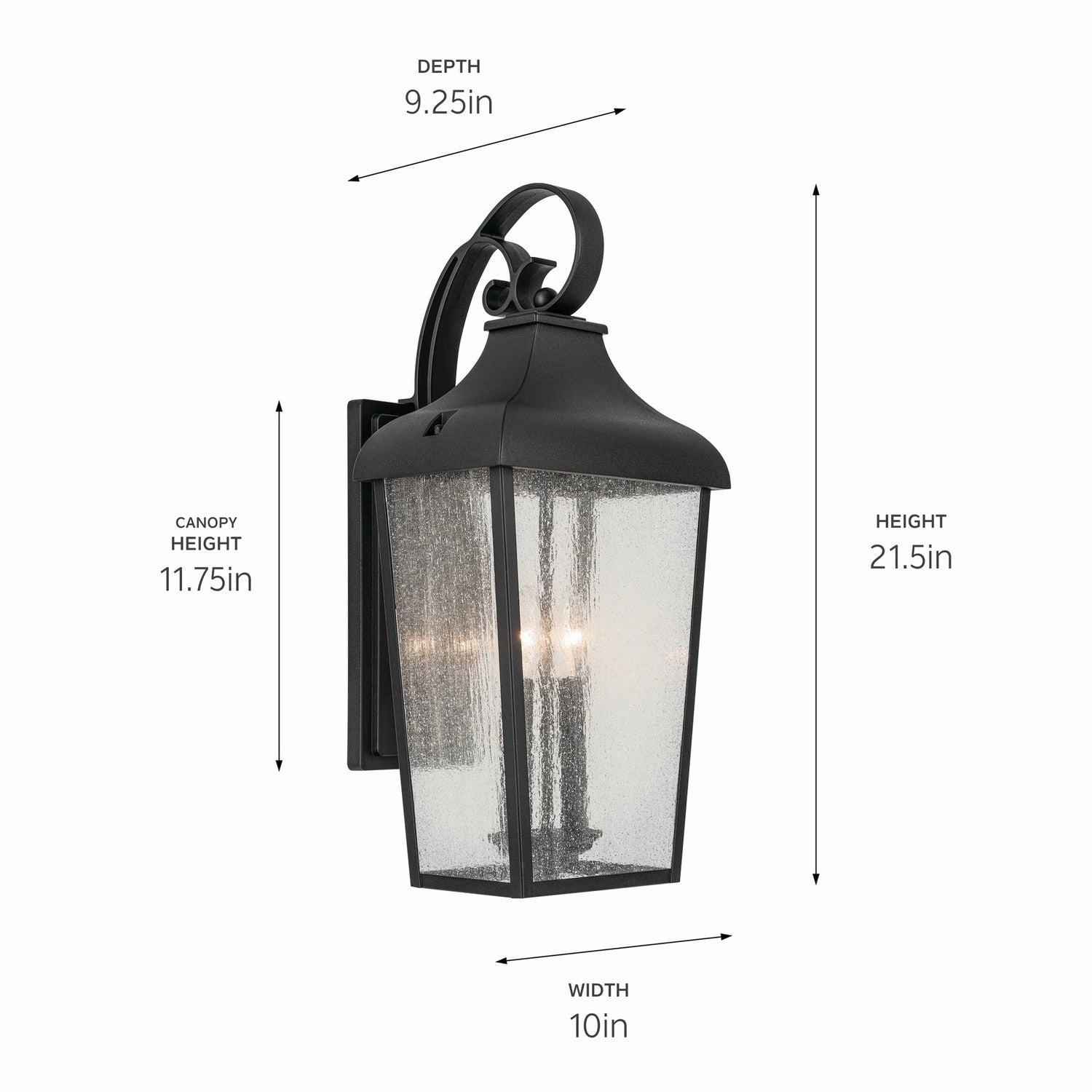 Forestdale Two Light Outdoor Wall Mount Textured Black