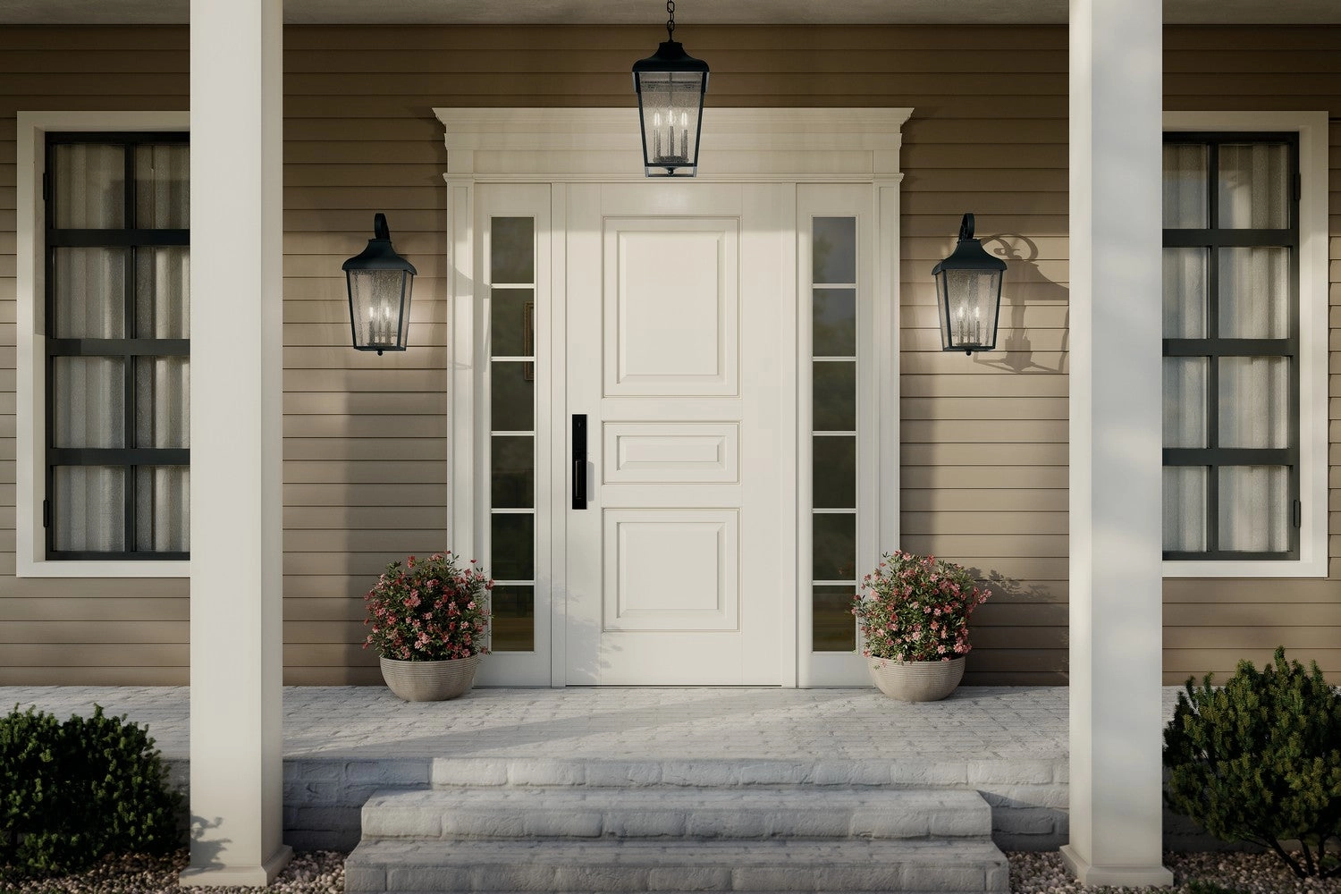 Forestdale Two Light Outdoor Wall Mount Textured Black
