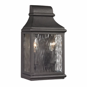 Forged Jefferson Two Light Outdoor Wall Sconce CharcoalOutdoor wall sconces with motion sensor