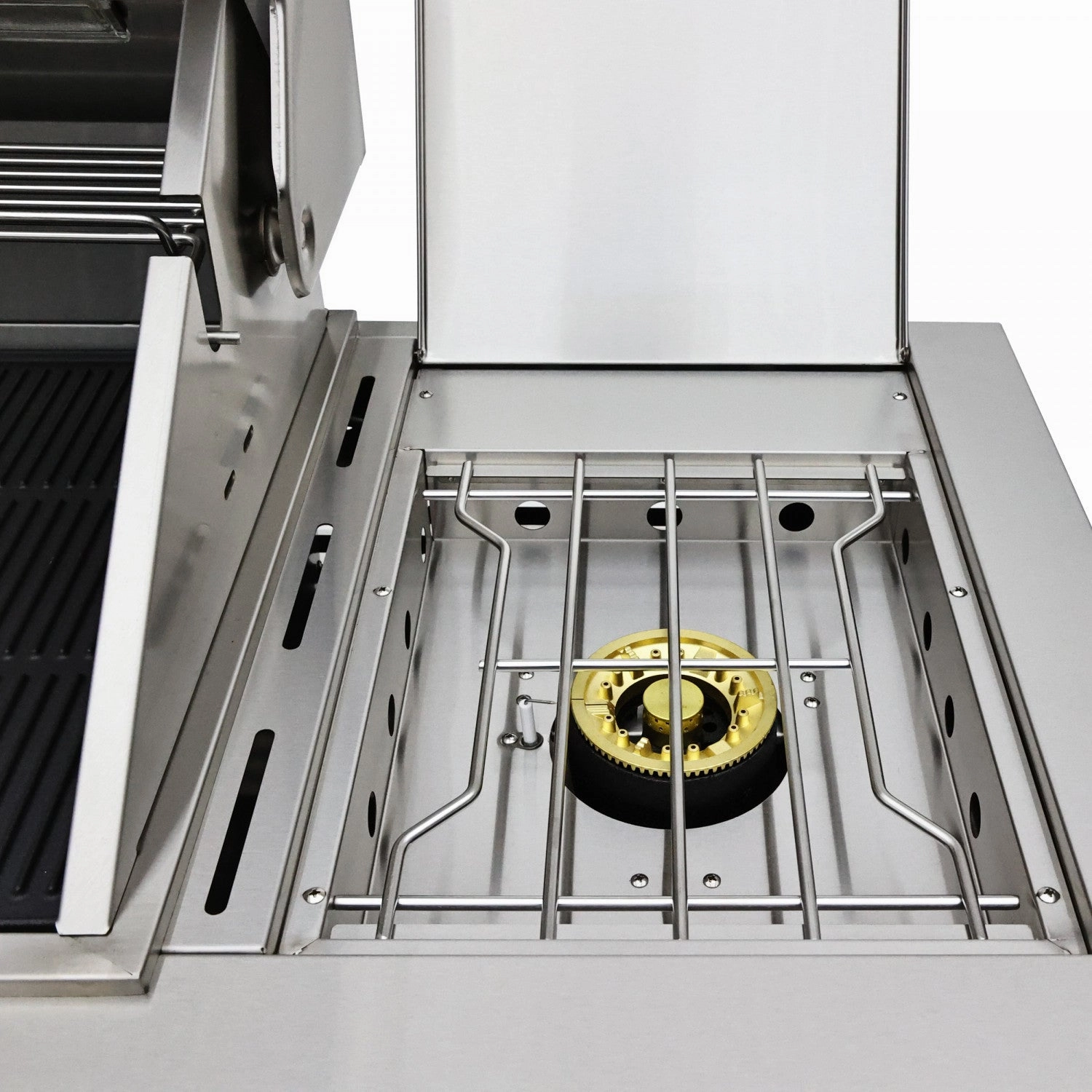 Forno Bulnes Black Countertop Outdoor Kitchen with 40" 84,000 BTU BBQ and Beverage Centre - FODKT2520BLK