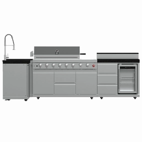 Forno Bulnes Black Countertop Outdoor Kitchen with 40" 84,000 BTU BBQ and Beverage Centre - FODKT2520BLK outdoor griddle for camping trips
