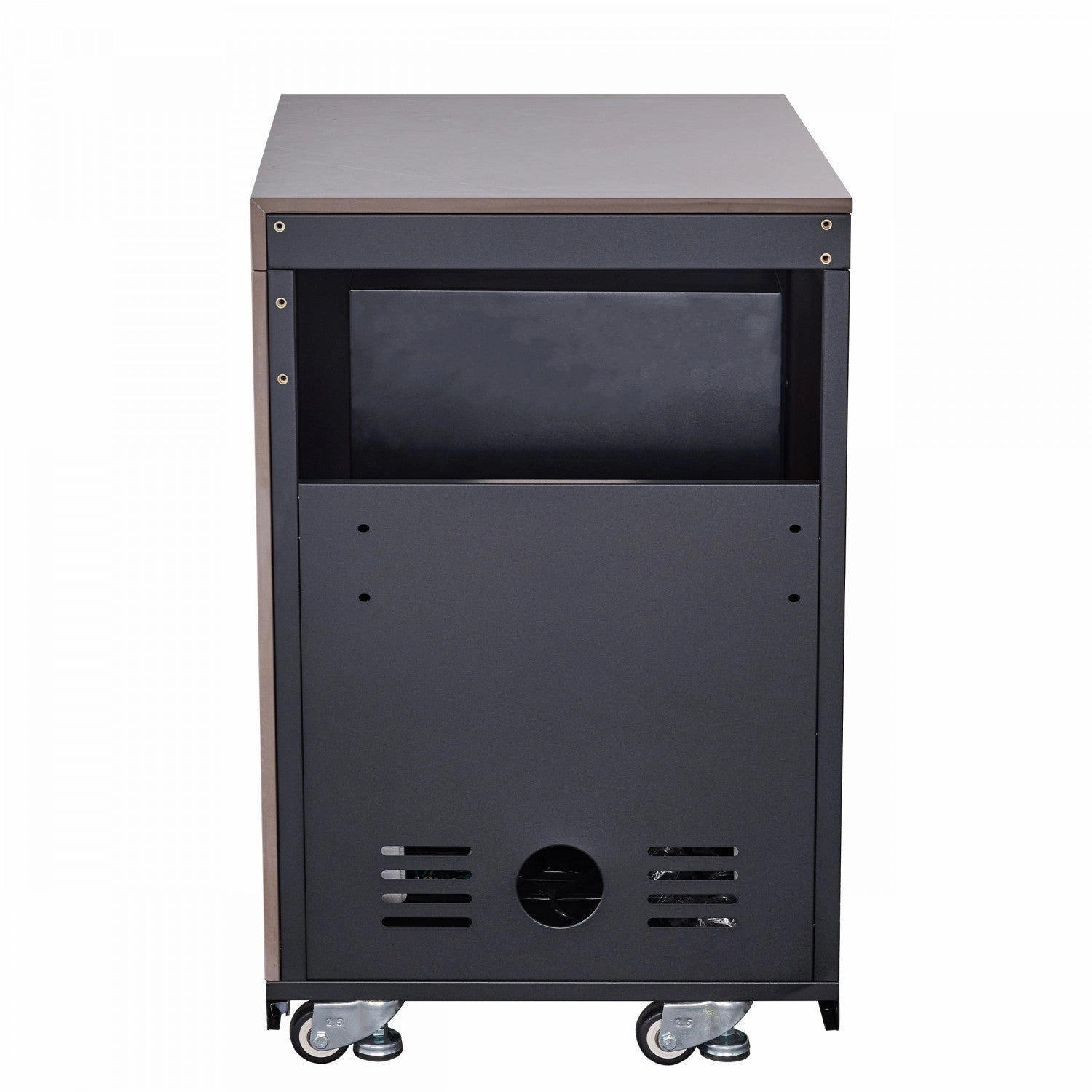 Forno Rimini Gray Countertop Outdoor Kitchen with 30" 62,600 BTU BBQ and Beverage Centre - FODKT2544BLK